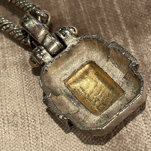Square Hammered Barrel Necklace - Picture 5 of 9